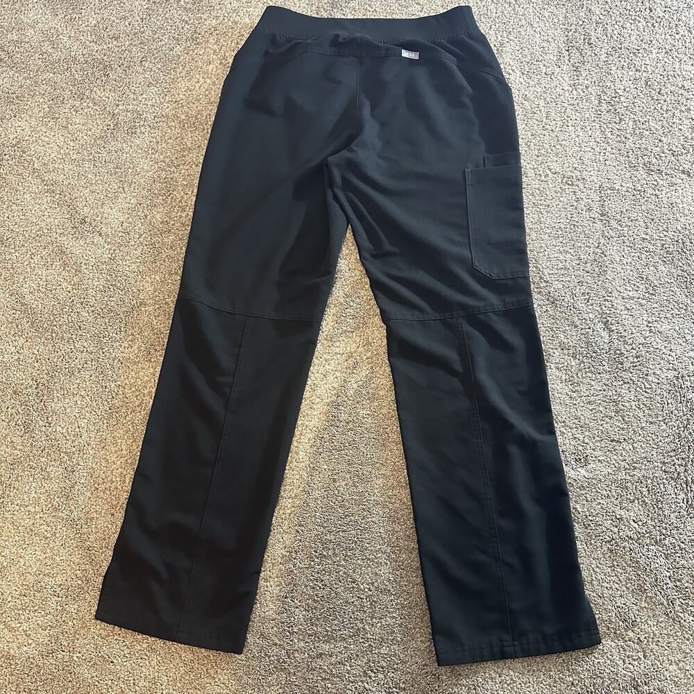 FIGS Kade Cargo Scrub Pants Black Medical Tech Straight Leg Pockets Women’s S - Picture 7 of 9